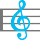 Musical score emoticon