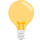 Electric light bulb emoticon