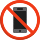 No mobile phones emoticon