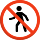 No pedestrians emoticon