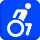 Wheelchair symbol emoticon