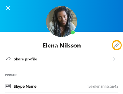 Profile in Skype