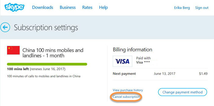 Skype 月額プランをキャンセルまたは変更する方法を教えてください Skype サポート