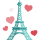 Paris love emoticon