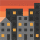 City scape at dusk emoticon