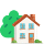 House with garden emoticon