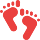 Footprints emoticon