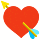 Heart with arrow emoticon