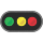 Horizontal traffic light emoticon