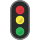 Vertical traffic light emoticon