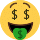Money mouth face emoticon