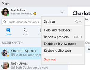 leave conversation in skype for business mac