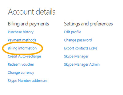 How Do I Change My Billing Address Skype Support