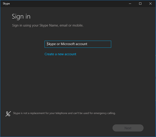 skype sign in with work email