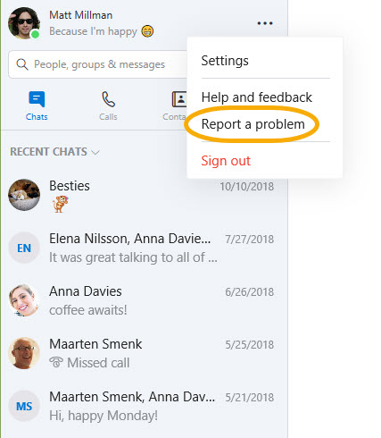 skype for business mac chat