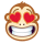 Heart eyes monkey emoticon