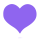 Purple heart emoticon
