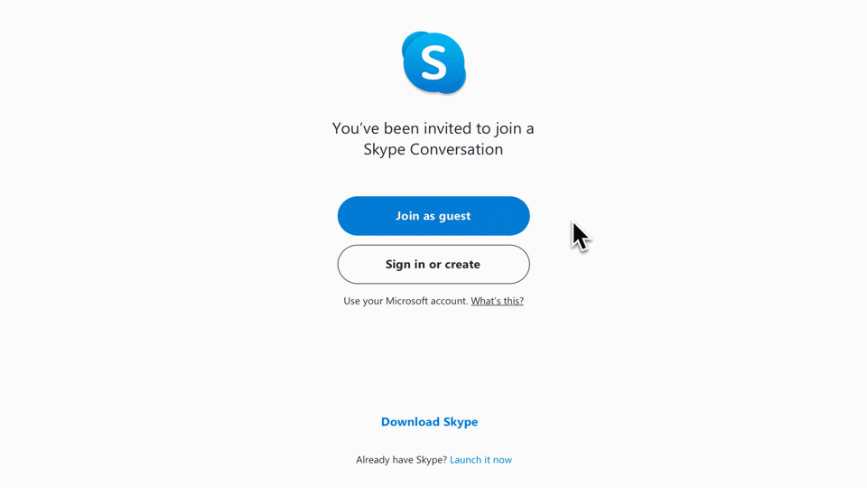 Add skype link for chat