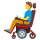 Man in motorized wheelchair emoticon