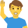 Man raising hand emoticon