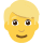 Man blond hair emoticon