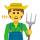 Man farmer emoticon
