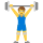 Man lifting weights emoticon
