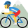 Man mountain biking emoticon