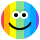 Rainbow smiley emoticon
