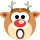 Surprised Rudolf emoticon