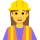 Woman construction worker emoticon