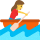 Woman rowing boat emoticon