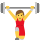 Woman weight lifter emoticon