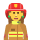 Woman firefighter emoticon