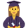 Woman graduate emoticon
