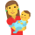 Woman holding baby emoticon