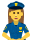 Woman police officer emoticon
