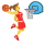 Woman playing basketball emoticon