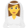 Woman with veil emoticon