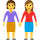 Woman woman holding hands emoticon