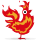 Year of the fire rooster emoticon