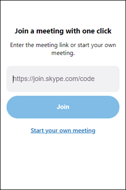 Skype extension join link