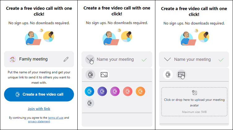 Skype extension with naming and avatar options
