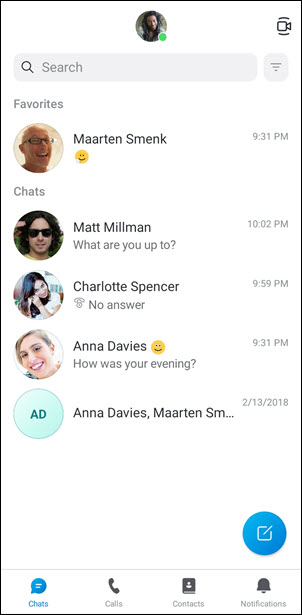 Android 6.0+ chat screen