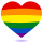 Pride heart emoticon