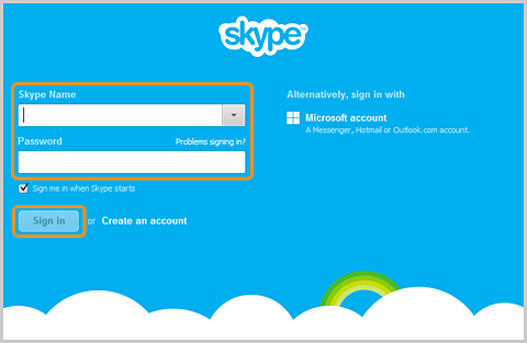 skype login problem microsoft account