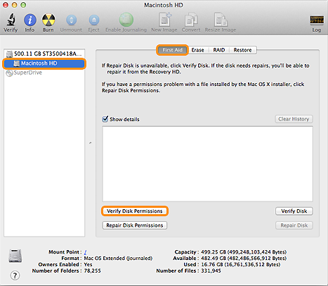 disk utility repair disk permissions mac os 10.12