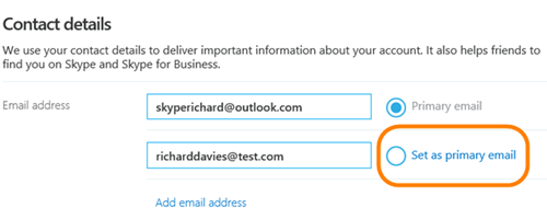 how do i change the primary email on my microsoft account